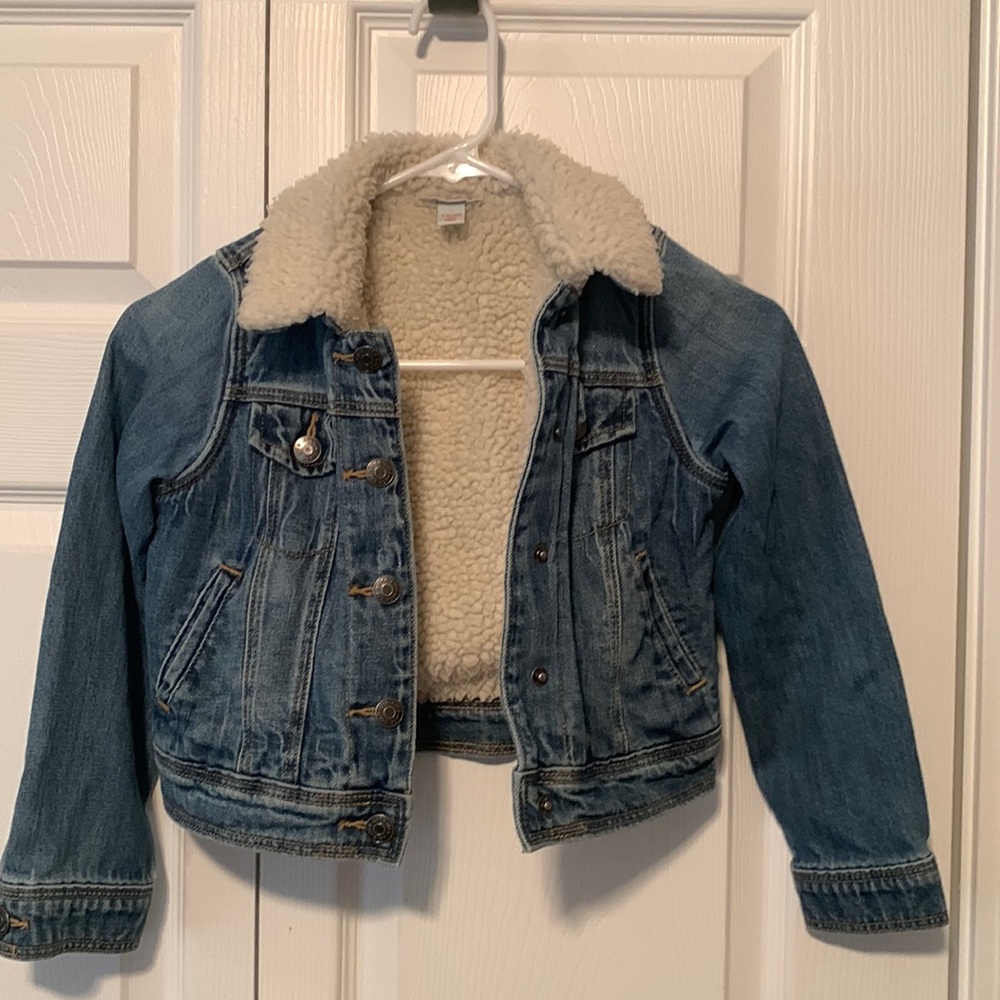 Girls lined fleece jean jacket.